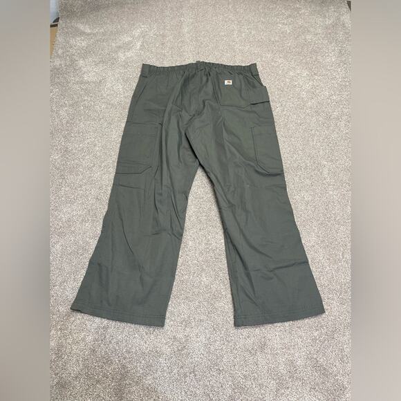 heavy-duty practical rugged Carhartt drawstring canvas cargo pants X-Large - Picture 1 of 15